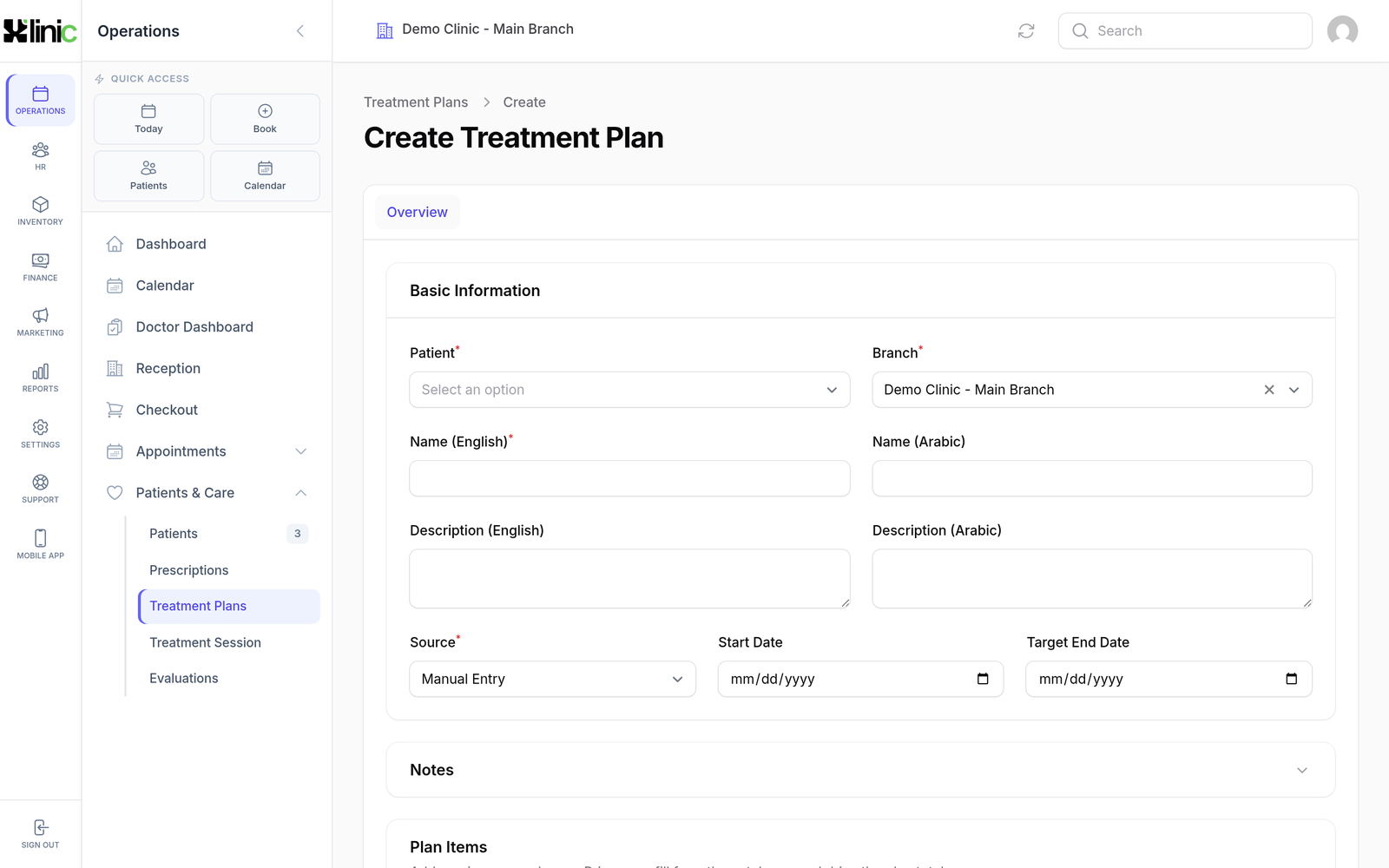 A treatment plan sold as sessions, ready to schedule.