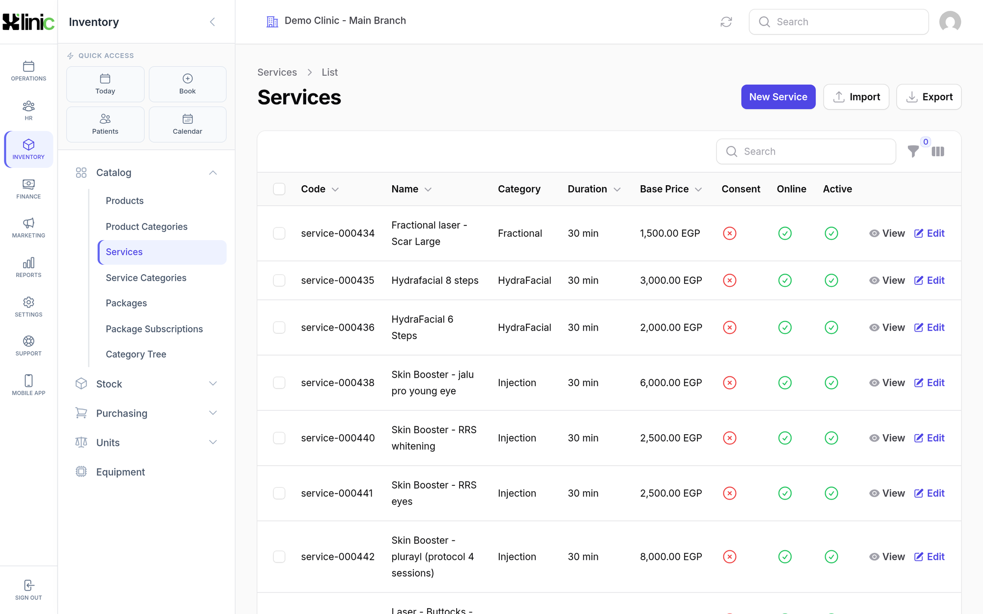Your price list, structured